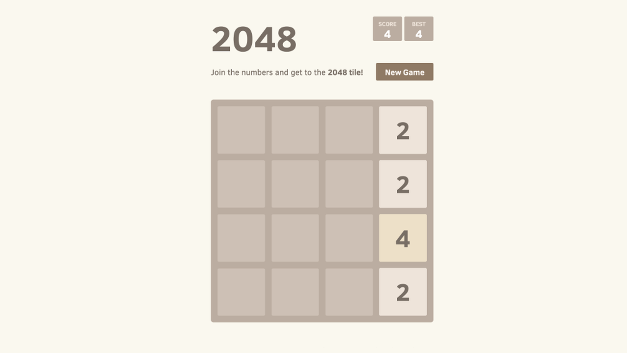Ảnh chụp màn hình 1 của 2048 Classic