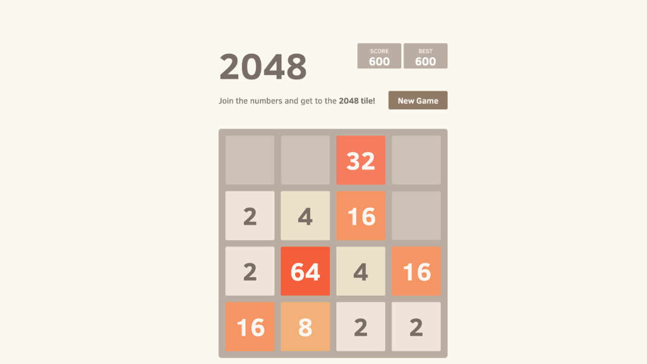 Ảnh chụp màn hình 2 của 2048 Classic
